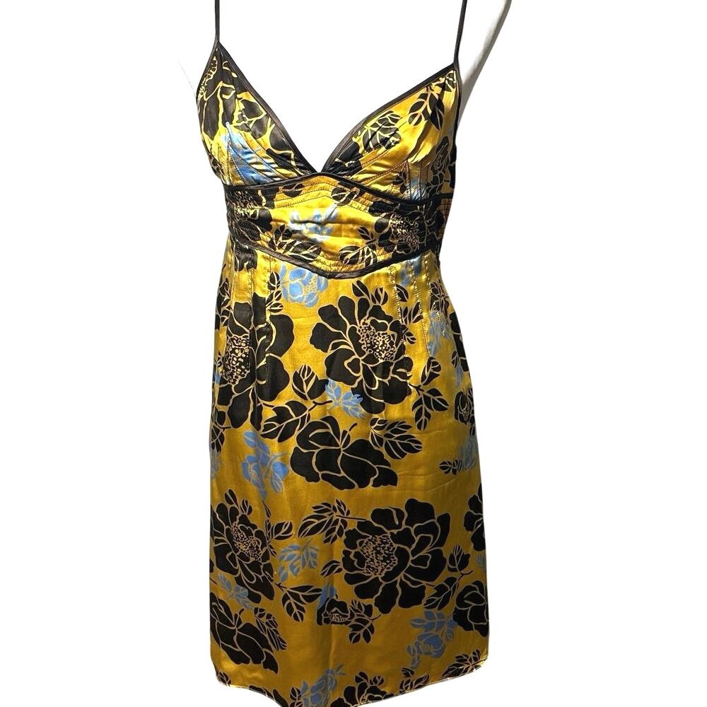 VTG Calypso Christiane Celle 100% Silk Floral Slip Dress Empire Waist Size 4 / S - Picture 2 of 16